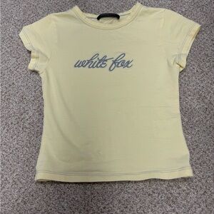 White Fox Boutique Soft Yellow Tee